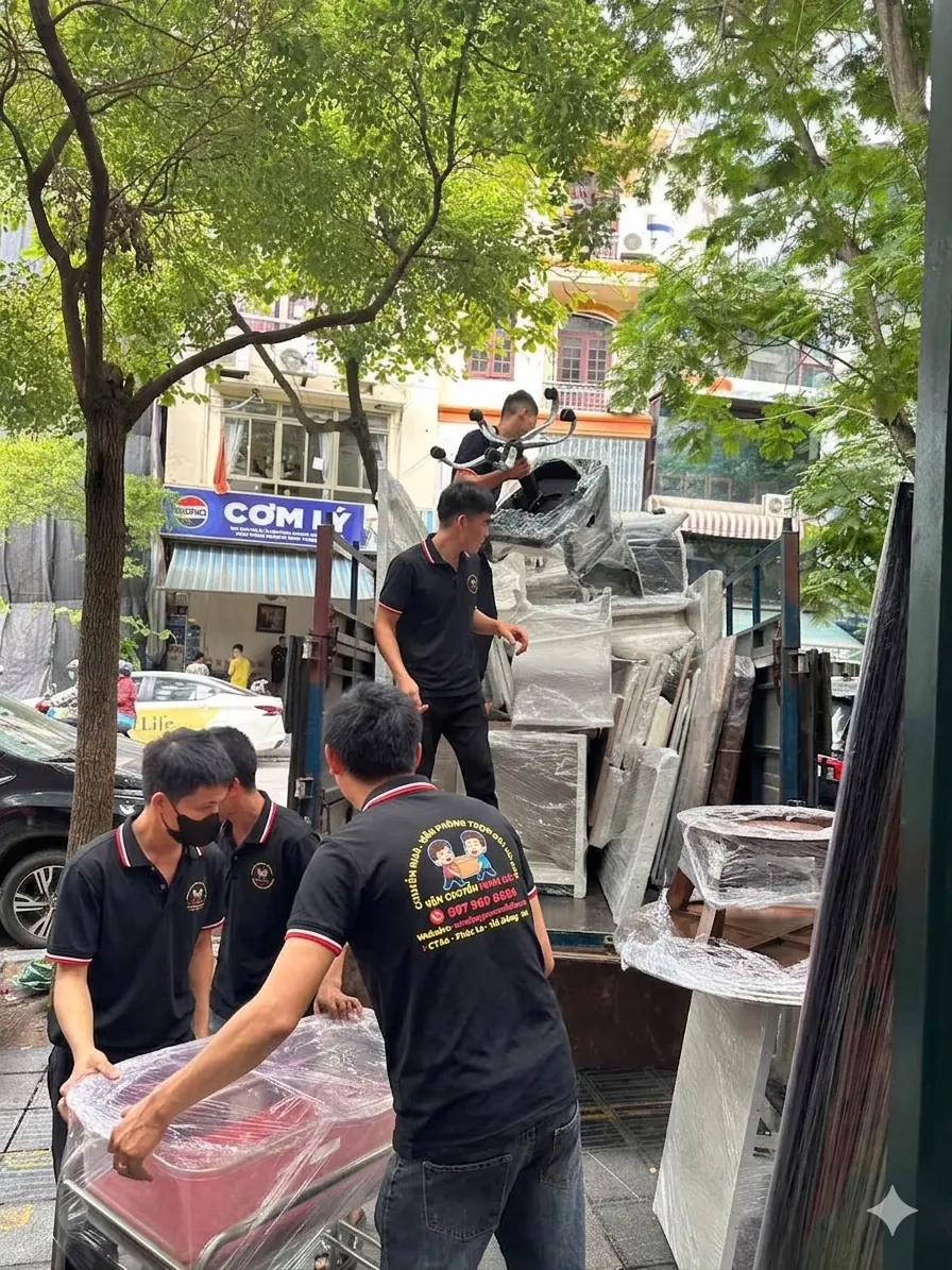 Bốc xếp bàn ghế khi chuyển văn phòng Hà Nội